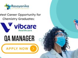 Latest Career Opportunity for Chemistry Graduates QA Manager Job at Vibcare Healthcare, Pharmaceutical Role- Apply Now 