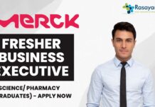 Merck Freshers Pharma Business Executive Job - Apply Now