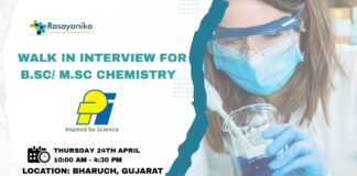 Walk in Interview at PI Industries