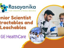 Senior Scientist Extractables and Leachables - at GE Healthcare