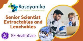 Senior Scientist Extractables and Leachables - at GE Healthcare