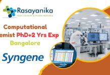 Computational Chemist Job Syngene