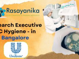 Research Executive HC Hygiene - at Unilever R&D in Bangalore