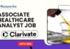 Associate Healthcare Research & Data Analyst at Clarivate- Pharmaceutical Jobs 