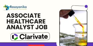 Associate Healthcare Research & Data Analyst at Clarivate- Pharmaceutical Jobs 