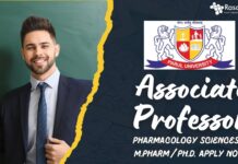 Parul University Associate Professor- Pharmacology Sciences - M.PharmPh.D. Apply Now