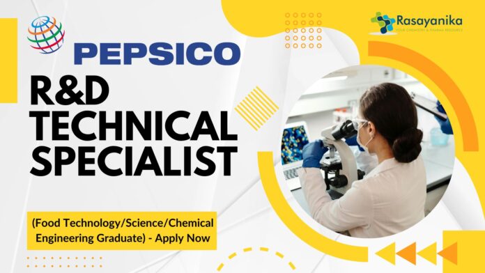 PepsiCo Chem Engg R&D Job Opening - Apply Now
