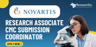 Pharma Job Novartis hiring Research Associate CMC Submission Coordinator - Apply Now