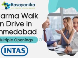 Pharma Walk-In Drive at Intas Pharmaceuticals in Ahmedabad