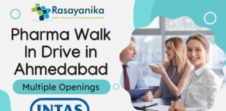 Pharma Walk-In Drive at Intas Pharmaceuticals in Ahmedabad