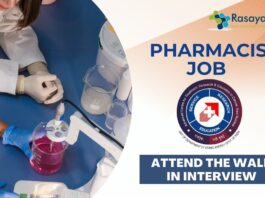 Pharmacist Job at TMC– Attend the walk-in interview on May 1, 2025