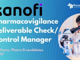 Pharmacovigilance Deliverable Check at Sanofi, M.Pharm, Pharm D candidates apply!