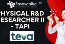 Physical R&D Researcher II - TAPI at Teva Pharmaceuticals