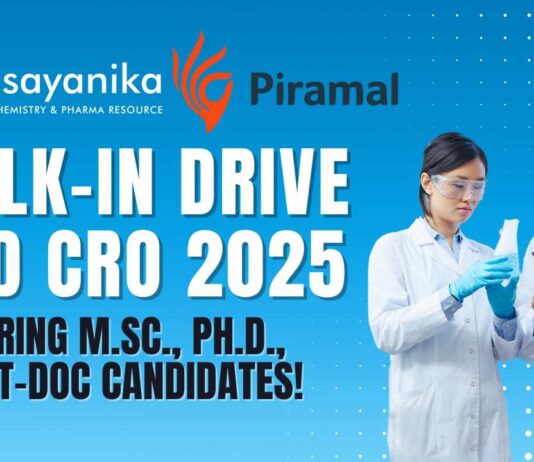 Piramal Pharma Walk-In Drive R&D CRO 2025 Apply Now!