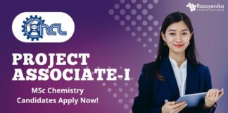 Project Associate-I at CSIR-National Chemical Laboratory (NCL), Pune, MSc Chemistry Candidates Apply Now!