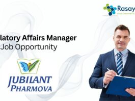 Regulatory Affairs Manager Job Opportunity
