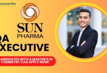 QA Executive at Sun Pharmaceutical- M. Pharm candidates - Apply Now