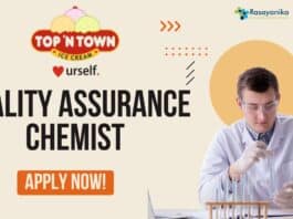 Quality Assurance Chemist at Ramani Ice-Cream, Apply Now!