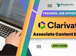 Clarivate Freshers Job