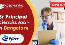 Sr Principal Scientist Job - at Pfizer in Bangalore