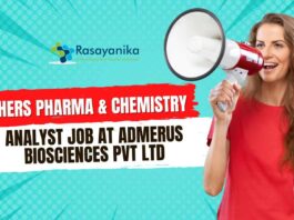 Freshers Pharma & Chemistry Analyst Job