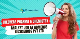 Freshers Pharma & Chemistry Analyst Job
