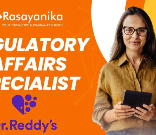 Regulatory Affairs Specialist at Dr. Reddy’s Laboratories in Hyderabad, India Apply Now!