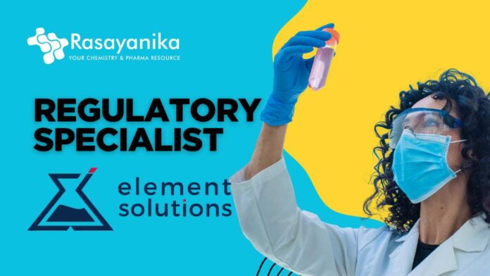 Regulatory Specialist at Element Solutions Inc | Apply Now for the Chemical Compliance Role