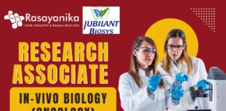Research Associate – In-vivo Biology (Oncology) Jubilant Biosys