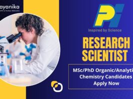 Research Scientist at PI Industries, MScPhD OrganicAnalytical Chemistry Candidates Apply Now