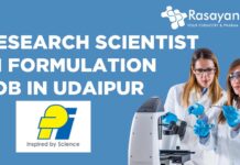 Research Scientist in Formulation Job in Udaipur at PI Industries Ltd Apply Now!!