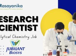Research Scientist – Analytical Chemistry at Jubilant Biosys