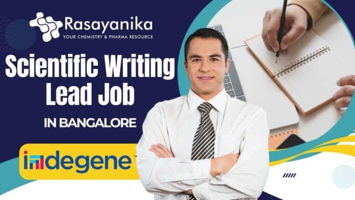 Scientific Writing Lead Job at Indegene in Bangalore Apply Now!