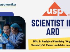 Scientist III, ARD at USP, MSc. in Analytical Chemistry Organic ChemistryM. Pharm candidates can apply!