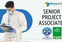 Senior Project Associate at NEERI MSc Chemistry Apply Now!
