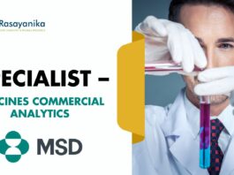 Specialist – Vaccines Analytics at MSD| Apply for the Global Commercial Pipeline 