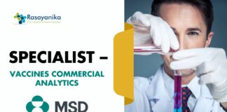 Specialist – Vaccines Analytics at MSD| Apply for the Global Commercial Pipeline 