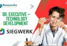 _Sr. Executive – Technology Development Job at Siegwerk. M.Sc. in ChemistryAnalytical Chemistry Candidates Apply Now in Bhiwadi