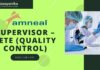 Supervisor – SETE (Quality Control) at Amneal Pharmaceuticals, apply online!