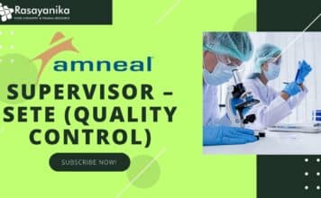 Pharma QC Jobs at Amneal Pharmaceuticals, Apply Online! Supervisor – SETE (Quality Control) at Amneal Pharmaceuticals, apply online!