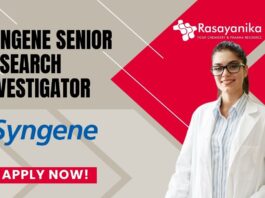 Syngene Senior Research Investigator Job in Hyderabad – Ph.D in organic chemistry Apply Now!