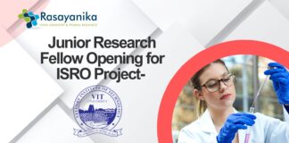 VIT Junior Research Fellow Opening for ISRO Project- M.Sc/ MTech in Chemistry Candidates Apply Online Now!