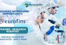Freshers Internship opportunity at Eurofins