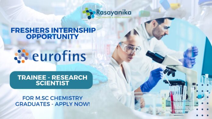 Freshers Internship opportunity at Eurofins