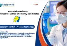 Walk-in interview at PI Industries Ltd