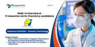 Walk-in interview at PI Industries Ltd