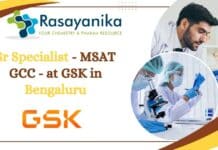 Sr Specialist - MSAT GCC - at GSK