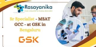 Sr Specialist - MSAT GCC - at GSK