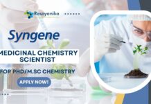 Syngene M.Sc/PhD Chemistry job