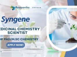 Syngene M.Sc/PhD Chemistry job